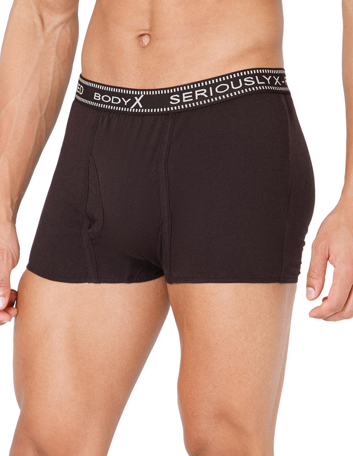 BodyX Men Solid Cotton Super combed Trunk-BX1115T-DBRWN