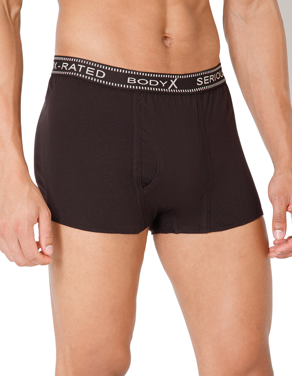 BodyX Men Solid Cotton Super combed Trunk-BX1115T-DBRWN