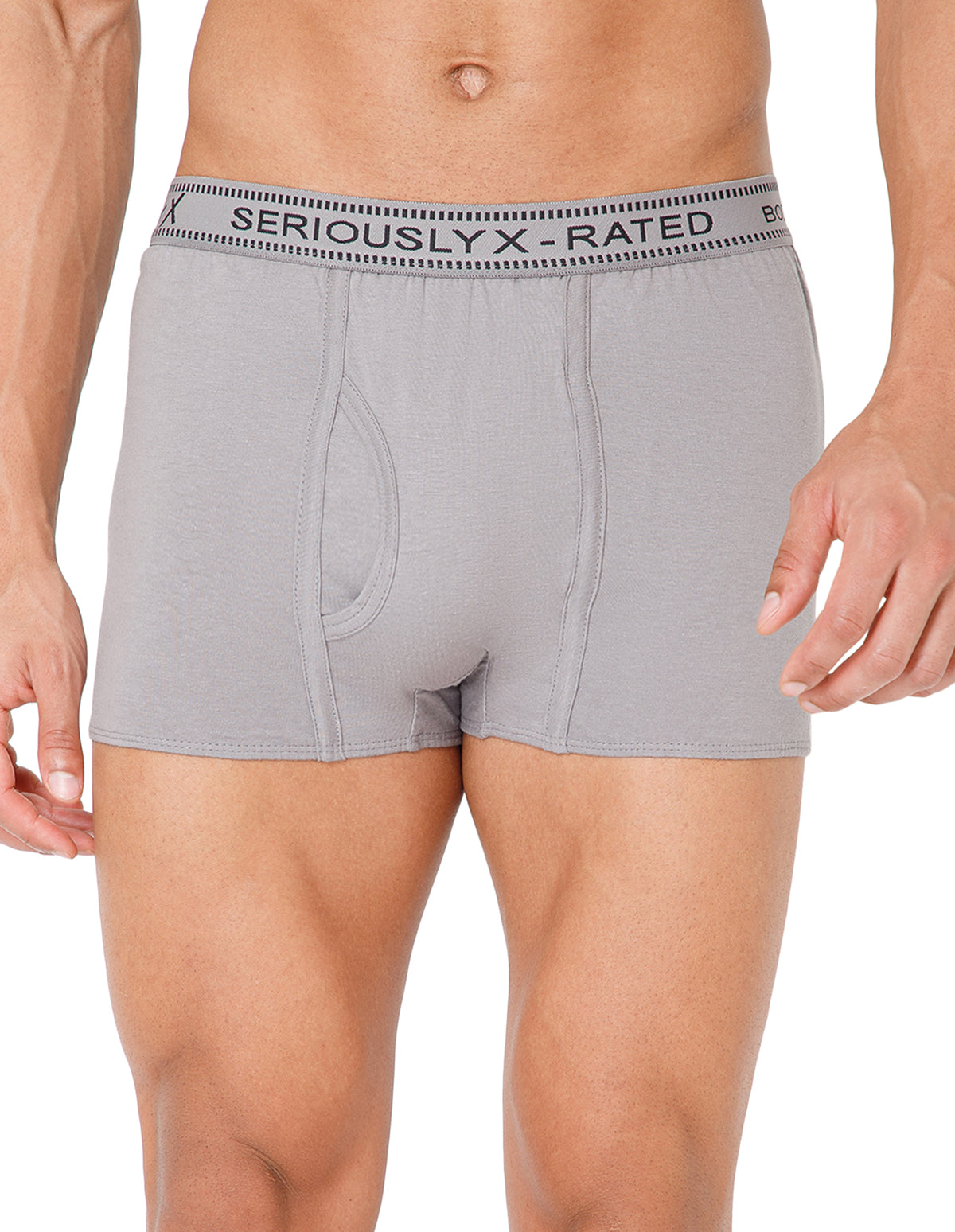 BodyX Men Solid Cotton Super combed Trunk-BX1115T-GRY