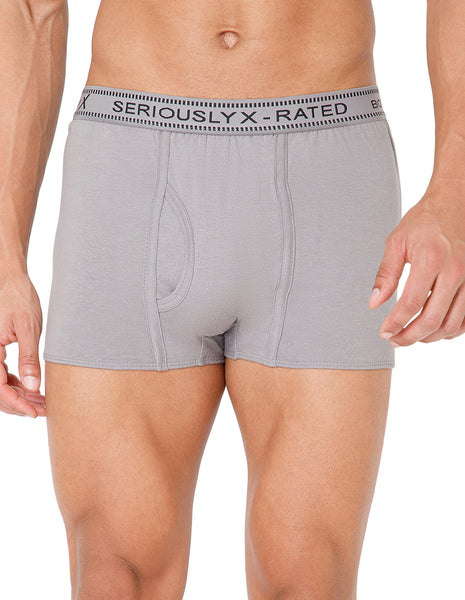 BodyX Men Solid Cotton Super combed Trunk-BX1115T-GRY