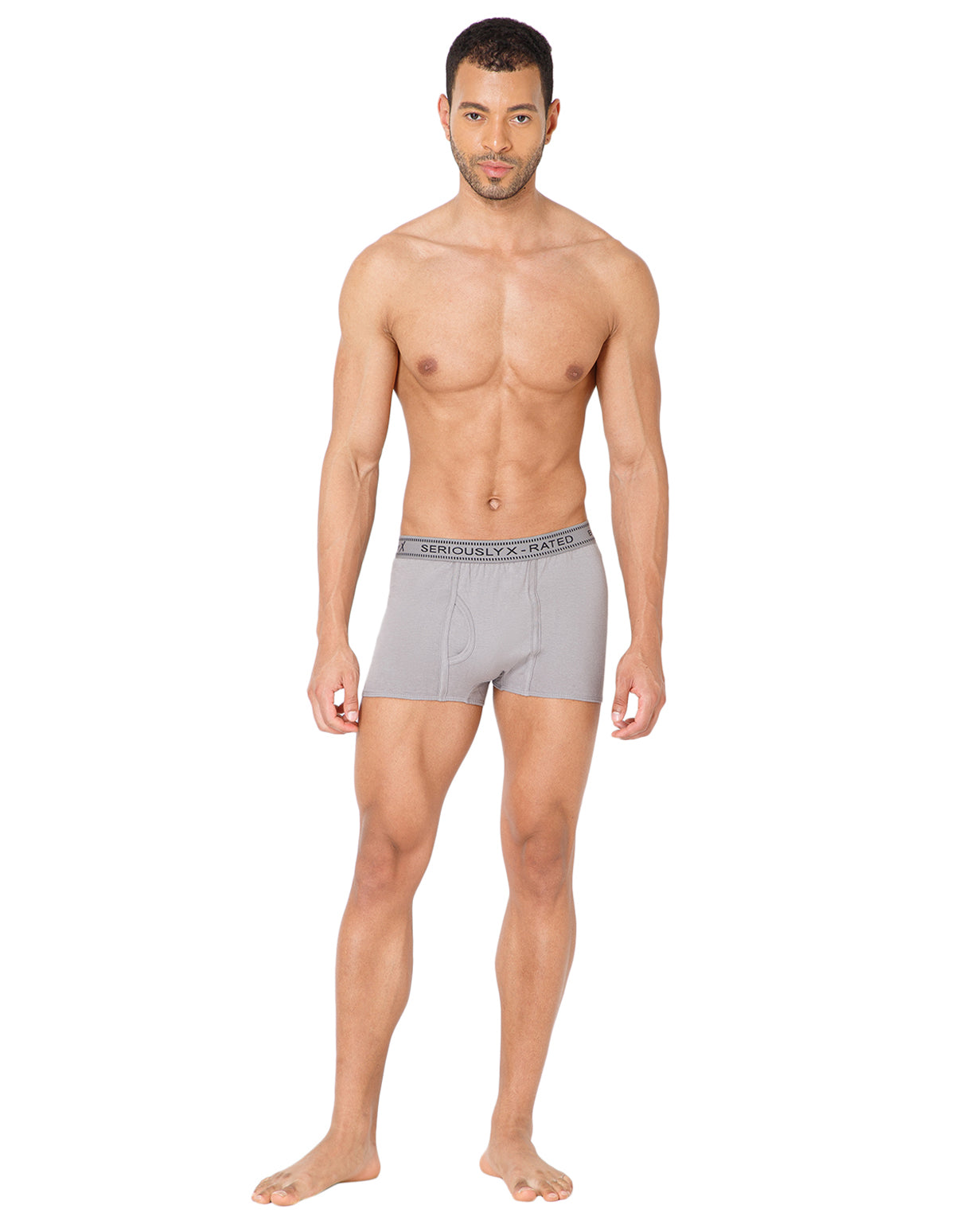 BodyX Men Solid Cotton Super combed Trunk-BX1115T-GRY