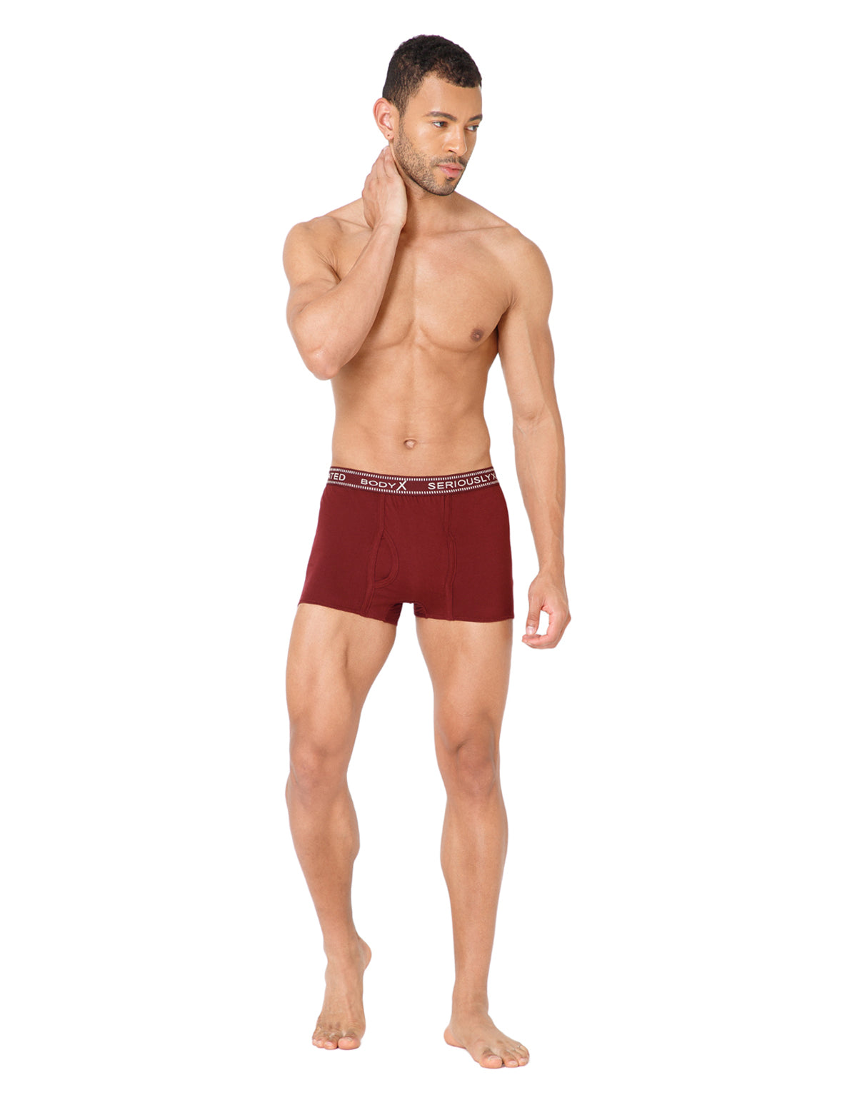 BodyX Men Solid Cotton Super combed Trunk-BX1115T-MARN