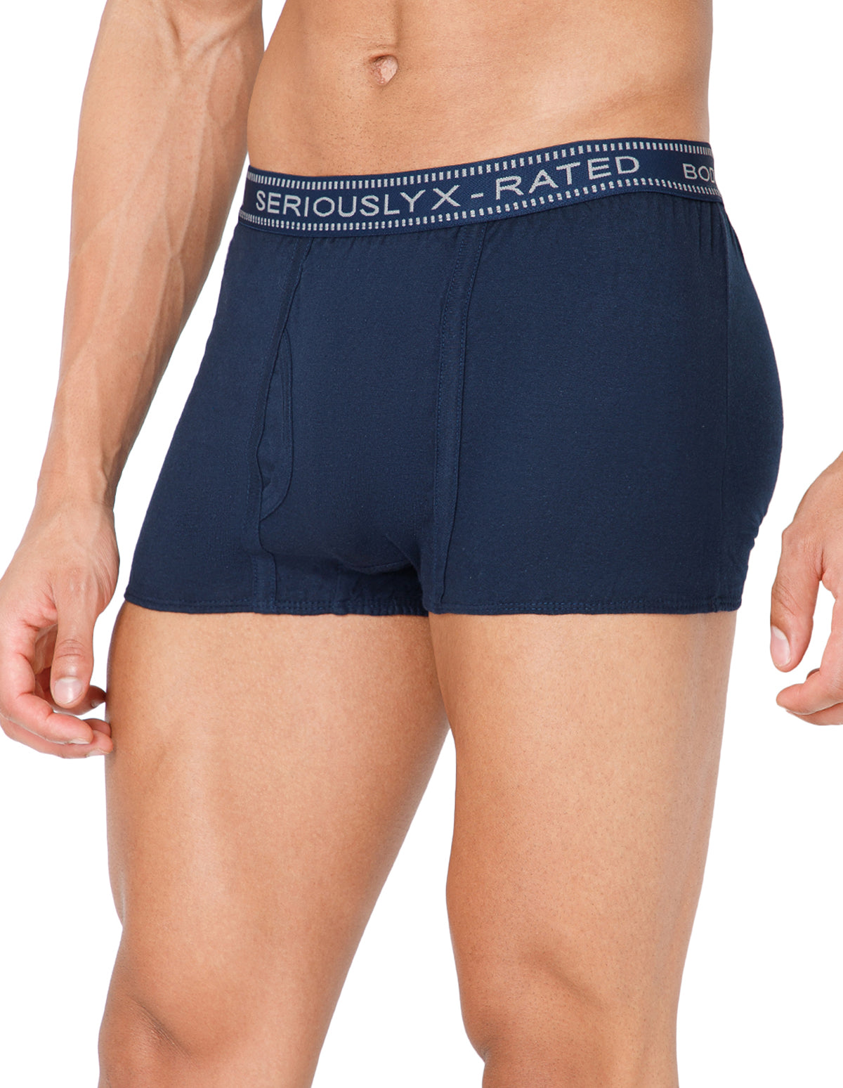 BodyX Men Solid Cotton Super combed Trunk-BX1115T-NVY