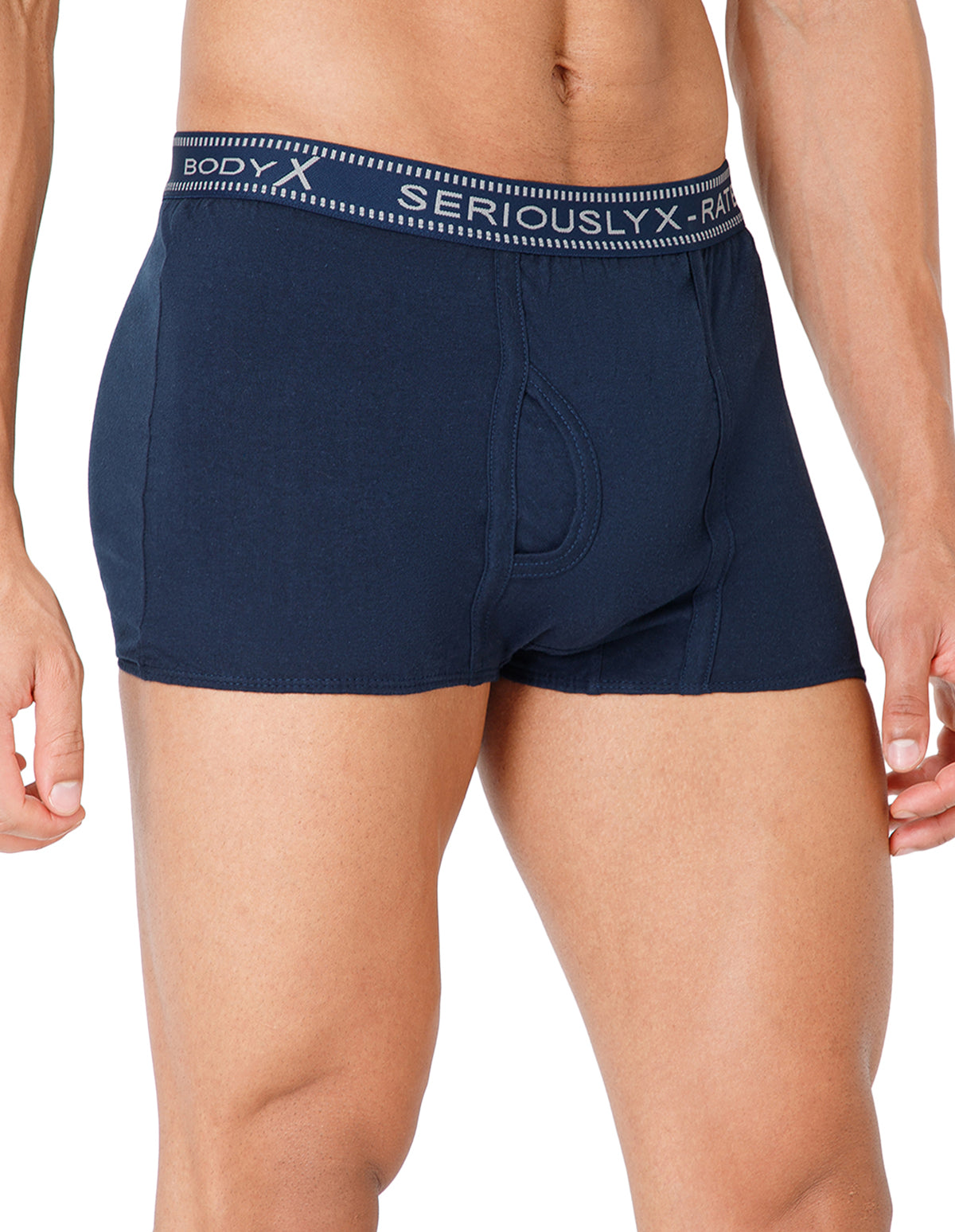 BodyX Men Solid Cotton Super combed Trunk-BX1115T-NVY