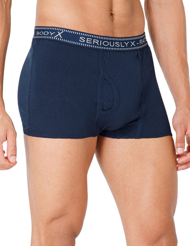 BodyX Men Solid Cotton Super combed Trunk-BX1115T-NVY