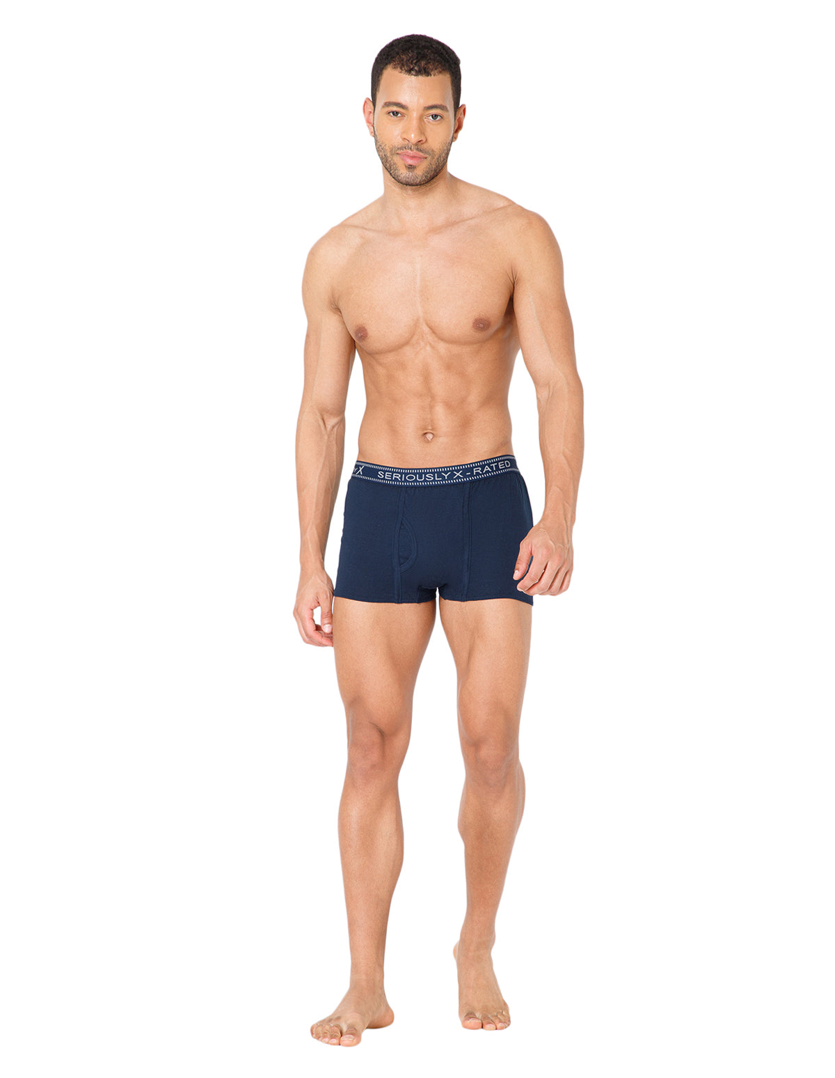 BodyX Men Solid Cotton Super combed Trunk-BX1115T-NVY