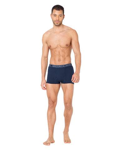 BodyX Men Solid Cotton Super combed Trunk-BX1115T-NVY