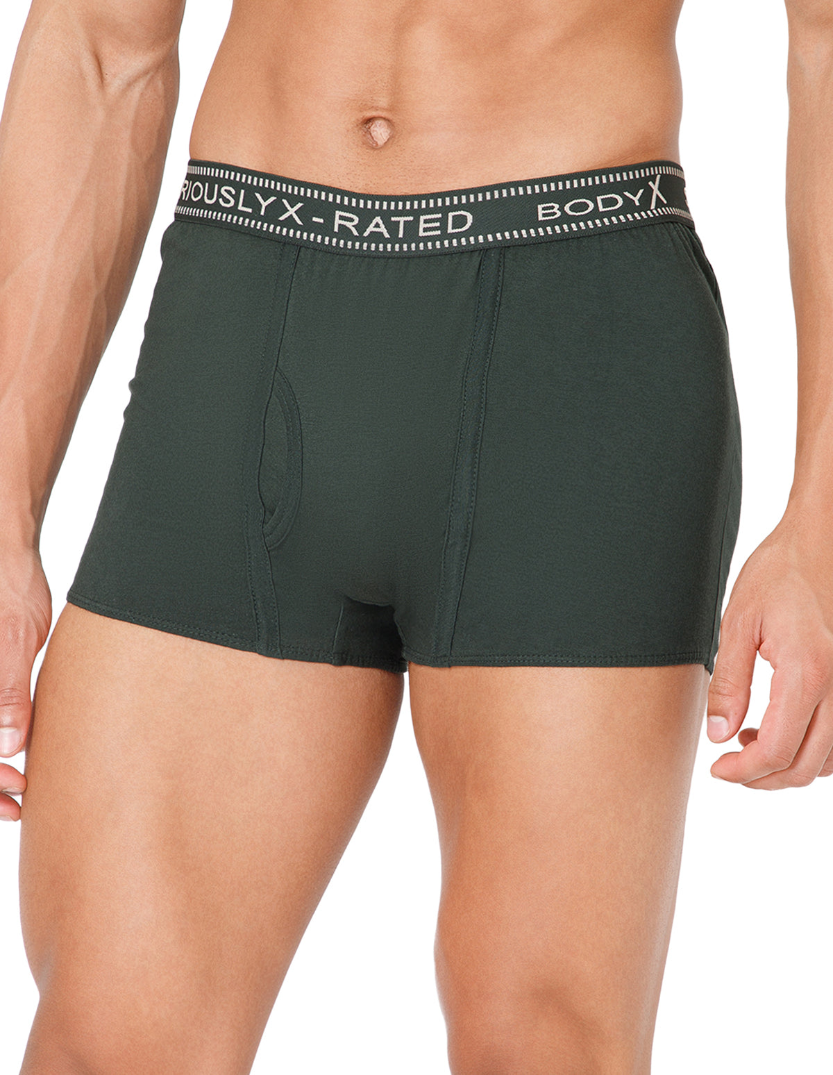 BodyX Men Solid Cotton Super combed Trunk-BX1115T-OLV-ASSORTED