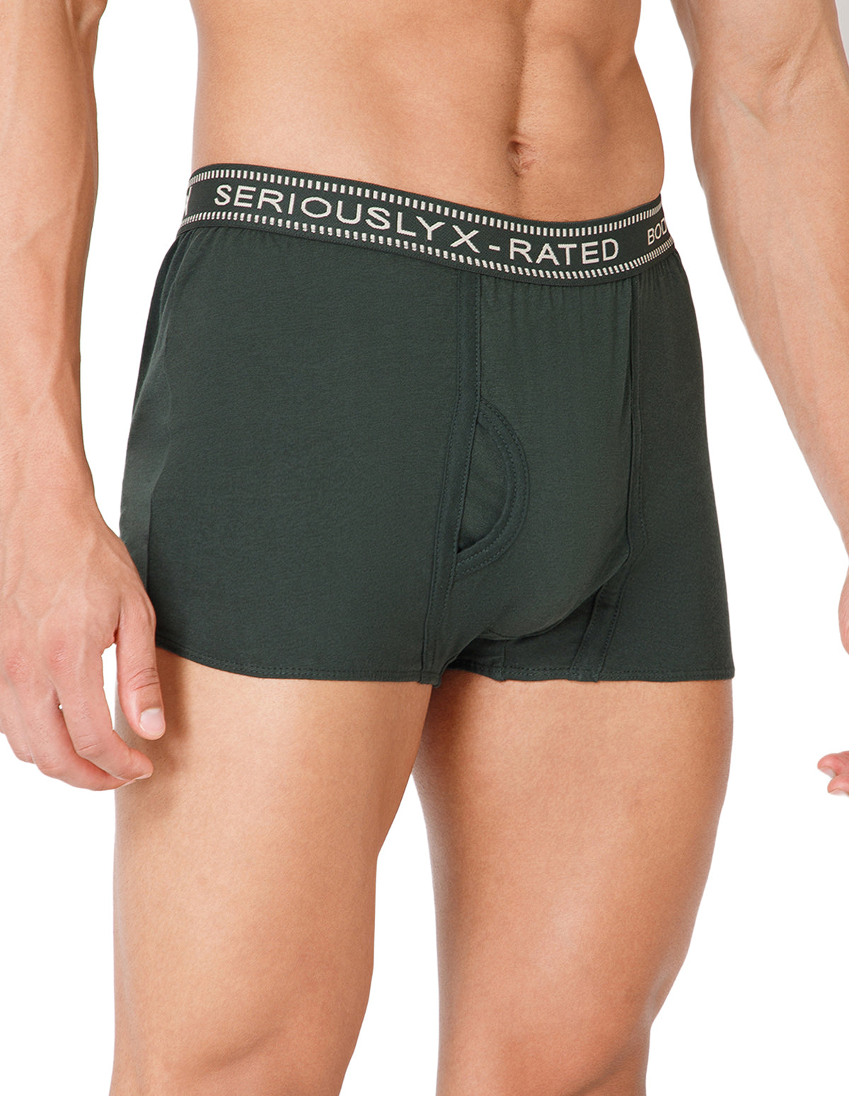 BodyX Men Solid Cotton Super combed Trunk-BX1115T-OLV