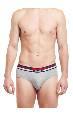 BodyX Solid Briefs-Pack of 2-BX12B-Grey Melange