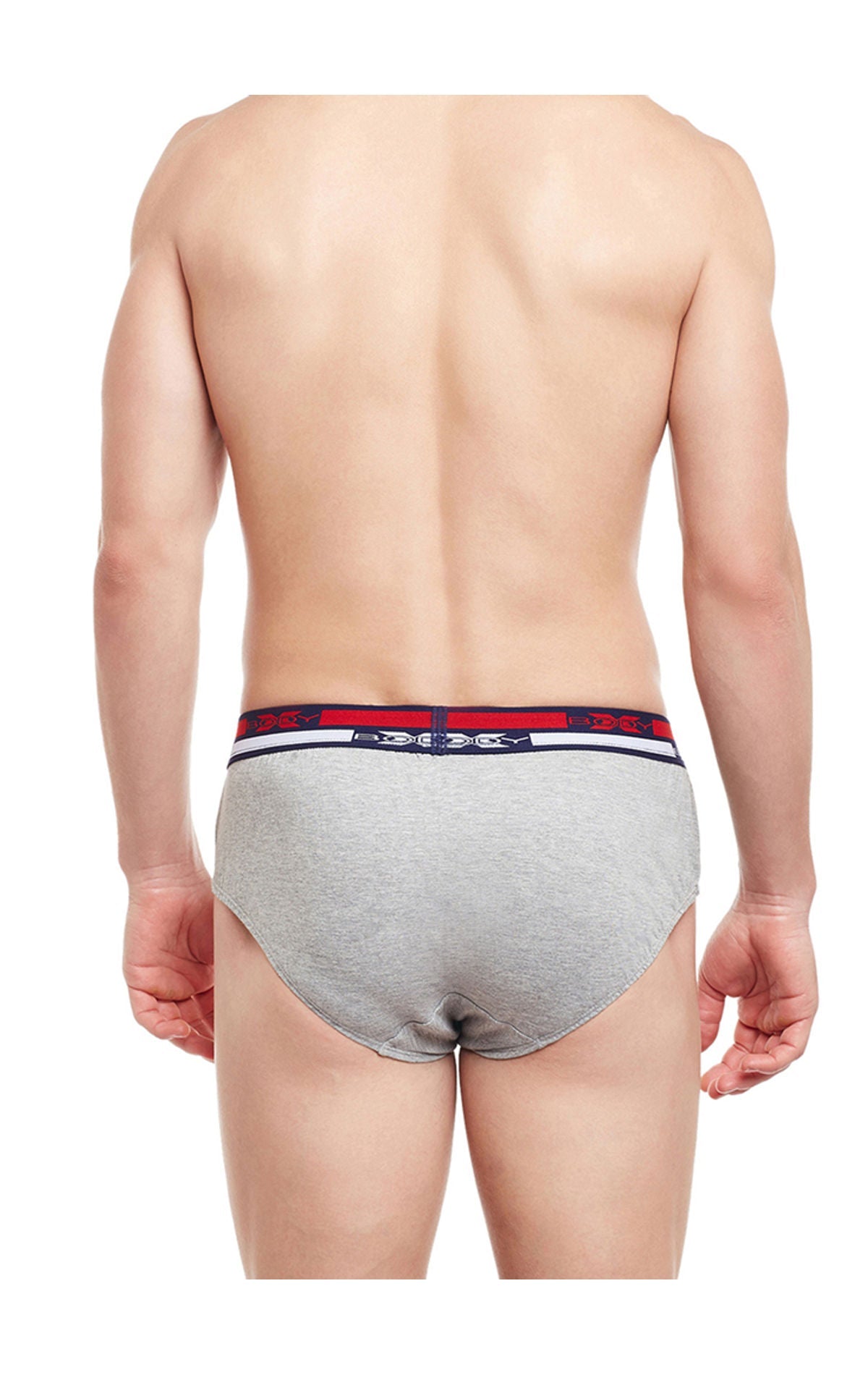 BodyX Solid Briefs-Pack of 2-BX12B-Grey Melange