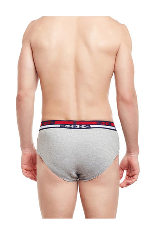 BodyX Solid Briefs-Pack of 2-BX12B-Grey Melange