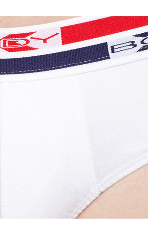 BodyX Solid Briefs-Pack of 2-BX12B-White