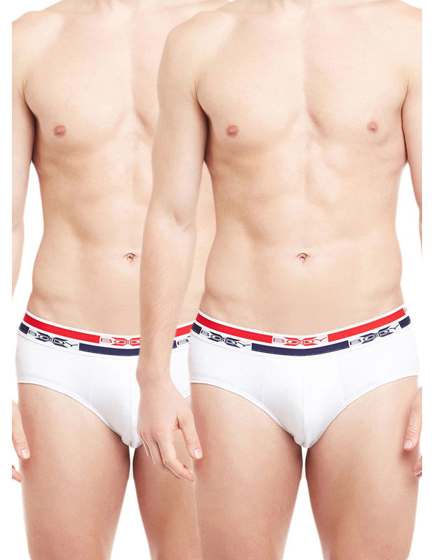 BodyX Solid Briefs-Pack of 2-BX12B-White