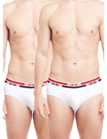 BodyX Solid Briefs-Pack of 2-BX12B-White