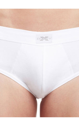 BodyX Solid Briefs-BX14B-White