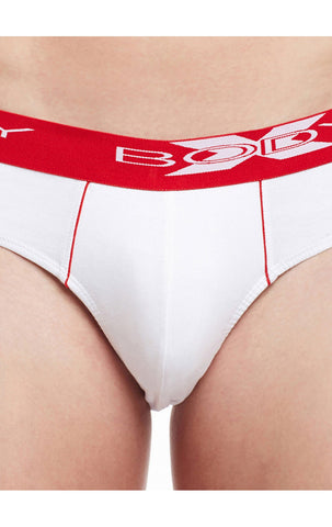 BodyX Solid Briefs-Pack of 2-BX16B-White
