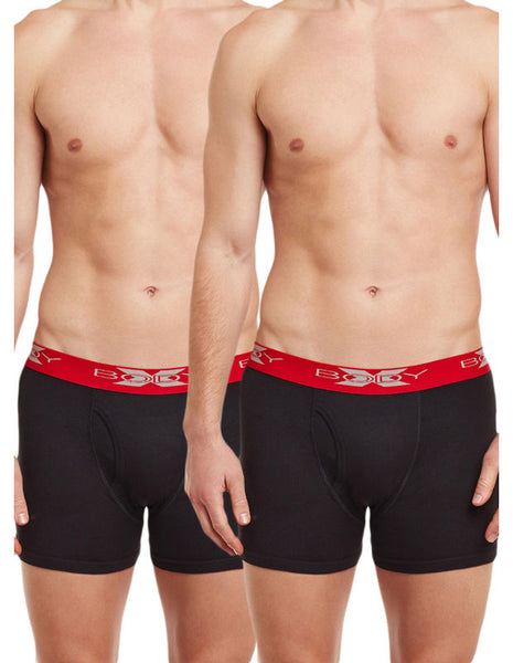 BodyX Solid Trunks-Pack of 2-BX18T-Black