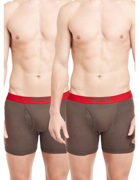 BodyX Solid Trunks-Pack of 2-BX18T-Coffee Brown