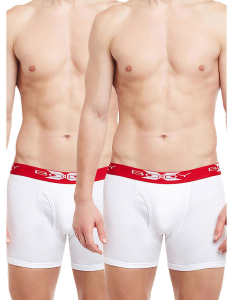 BodyX Solid Trunks-Pack of 2-BX18T-White