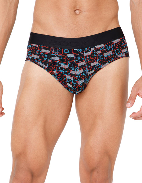 BodyX Men Printed Brief-BX201B-P5-ASSORTED
