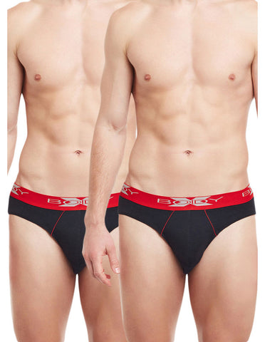 BodyX Solid Briefs-Pack of 2-BX21B_Black