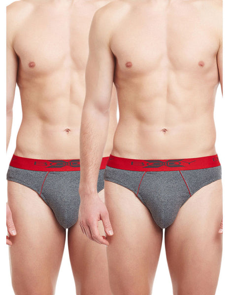 BodyX Solid Briefs-Pack of 2-BX21B_Steel Grey