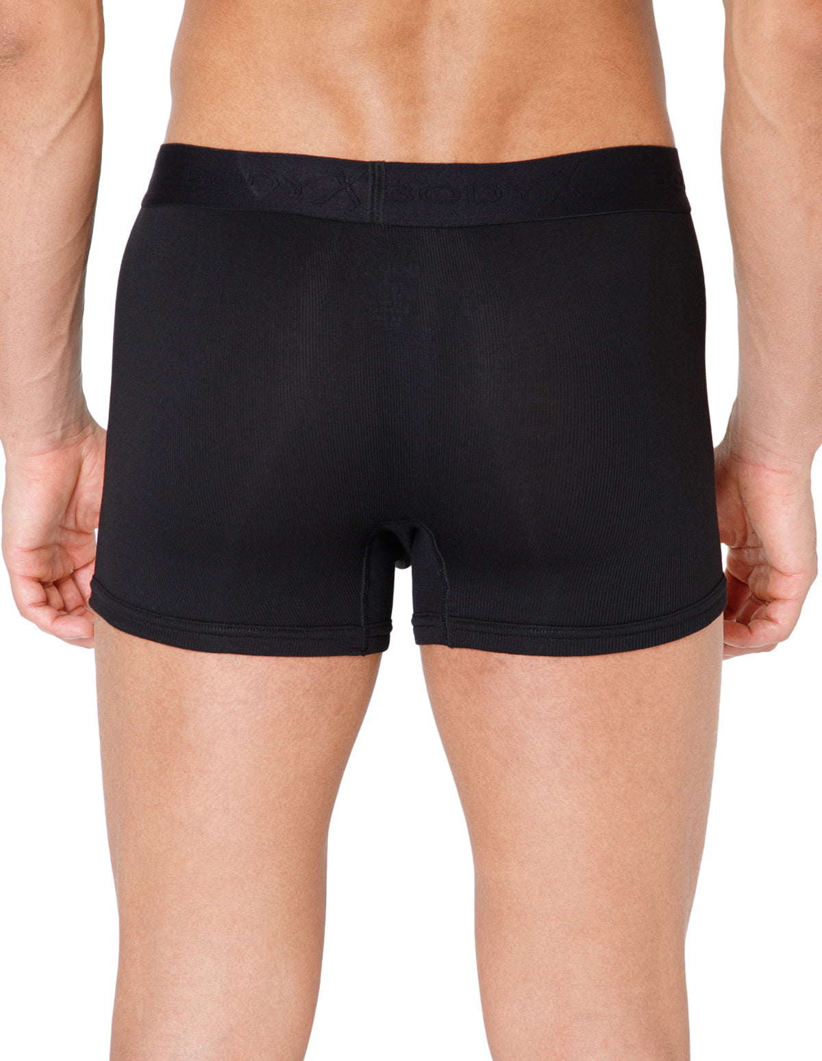 BodyX Men Solid Micro Modal Rib Trunks-BX303T-BLK