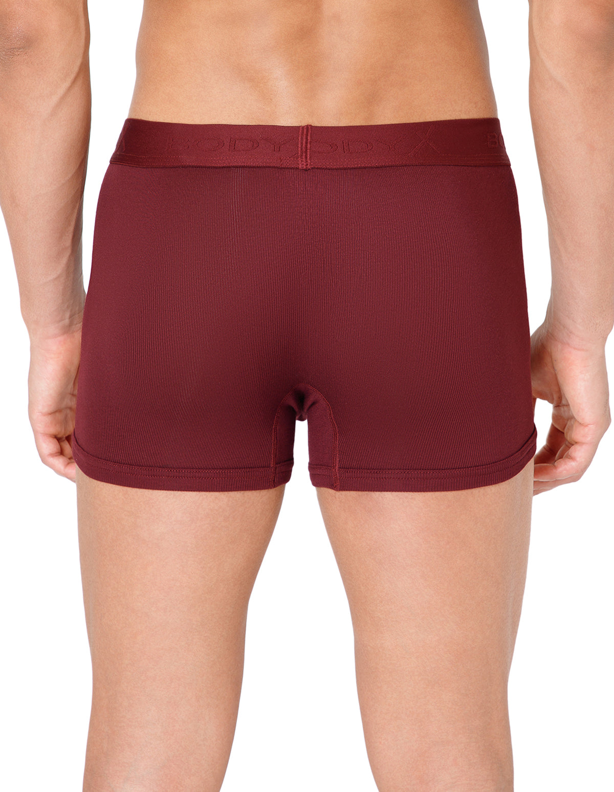 BodyX Men Solid Micro Modal Rib Trunks-BX303T-MARN