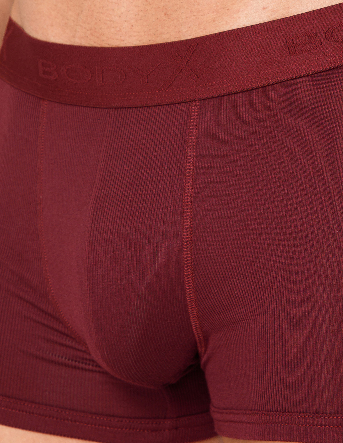 BodyX Men Solid Micro Modal Rib Trunks-BX303T-MARN