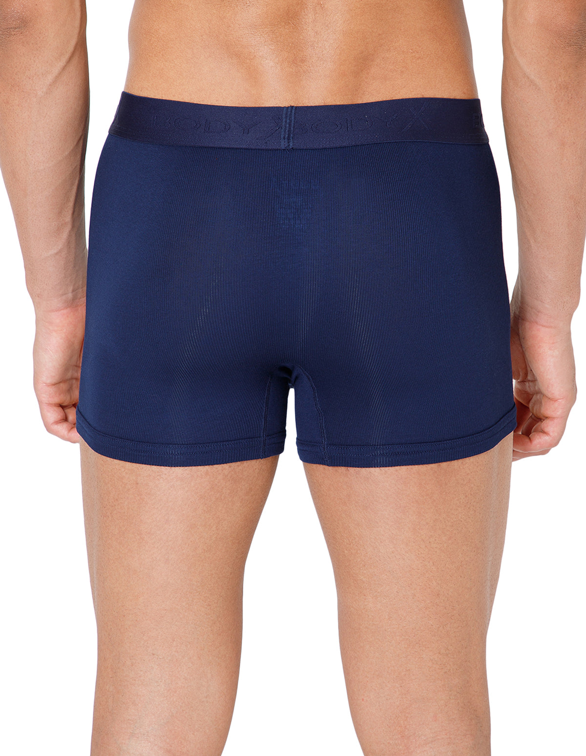 BodyX Men Solid Micro Modal Rib Trunks-BX303T-NVY