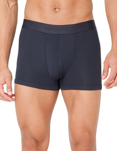 BodyX Men Solid Micro Modal Rib Trunks-BX303T-STGREY
