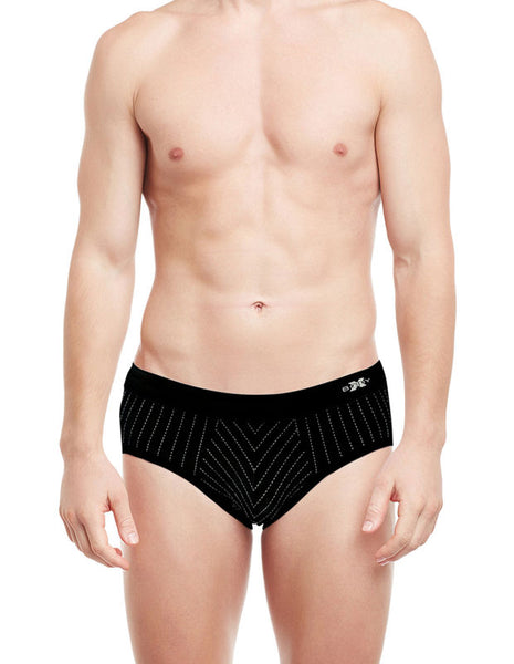 BodyX Striped Briefs-BX30B-Black