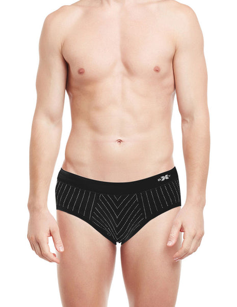 BodyX Striped Briefs-BX30B-Steel-Grey