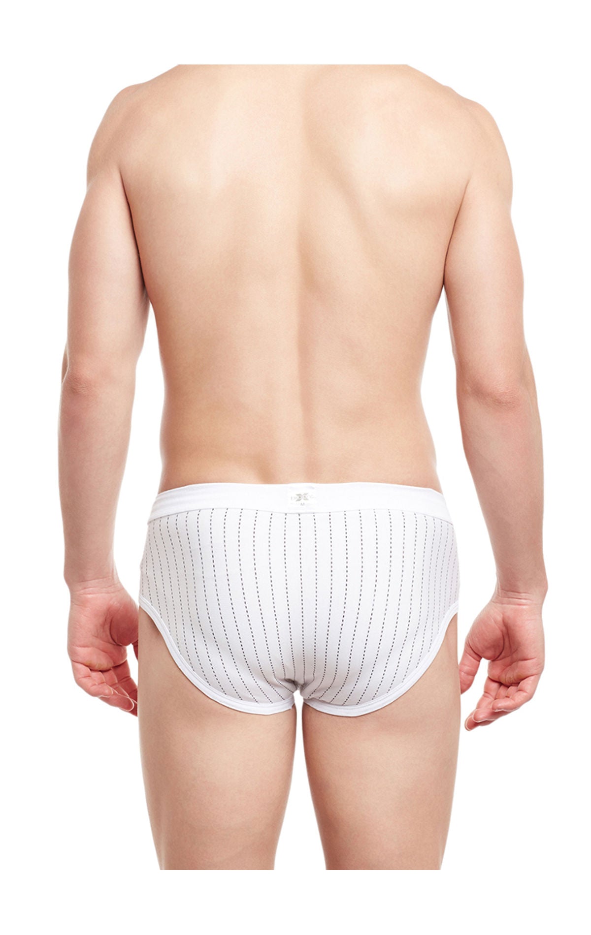 BodyX Striped Briefs-BX30B-White