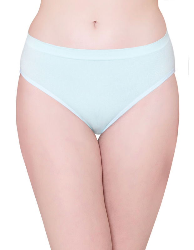 BodyX womens microfiber spandex sky solid seamless premium bikini panty bx502-pack of 1