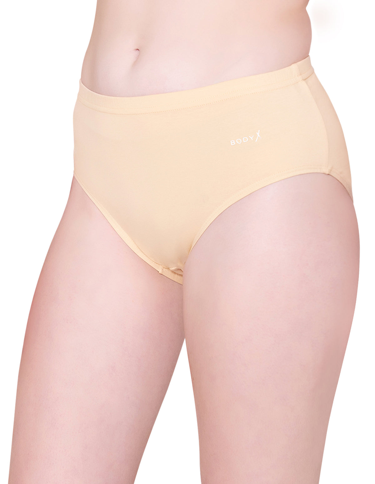 BodyX womens combed cotton spandex multi solid brief premium brief BX507-pack of 3