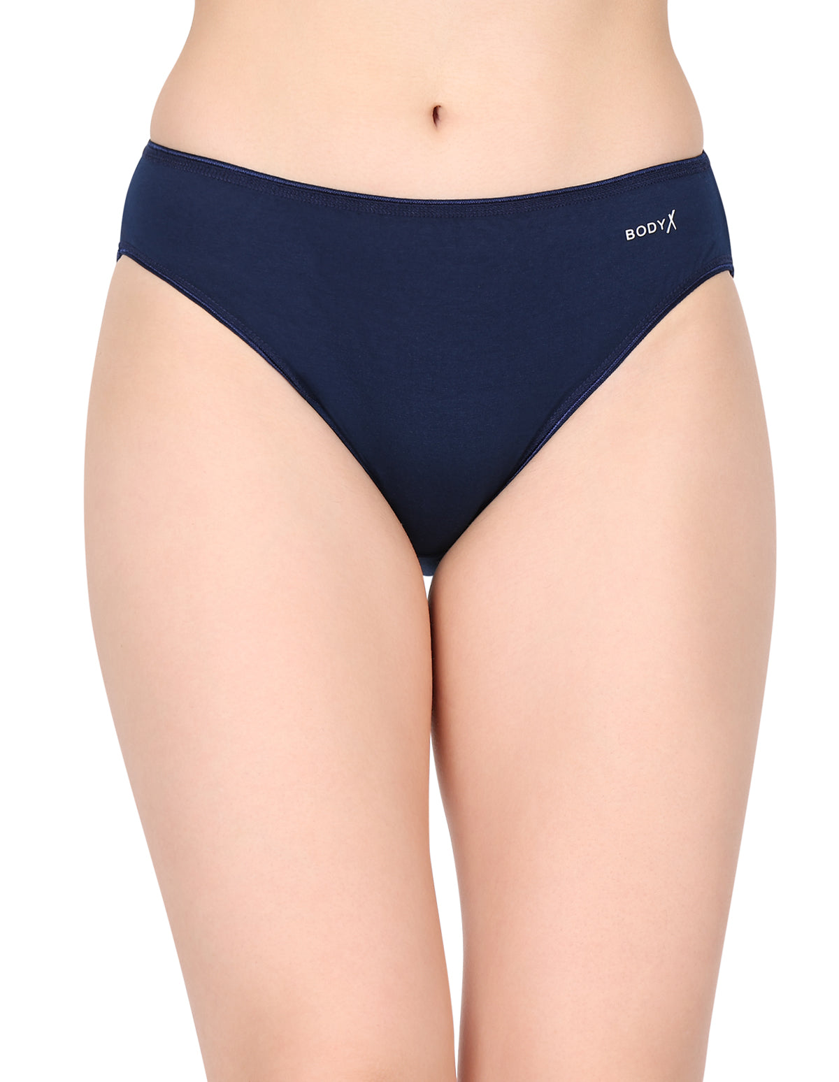 BodyX Womens Combed Cotton Spandex Assorted Premium Bikini Panty BX509-Pack Of 2