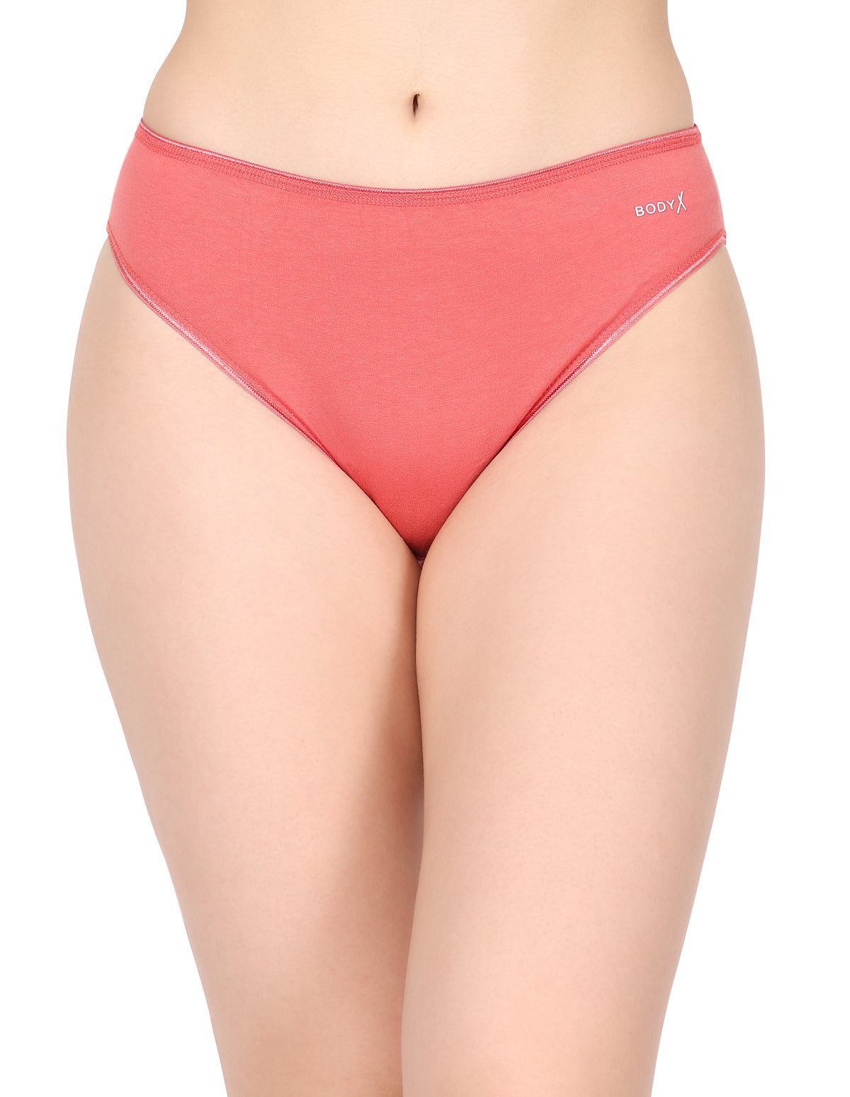 BodyX Womens Combed Cotton Spandex Assorted Premium Bikini Panty BX509-Pack Of 2