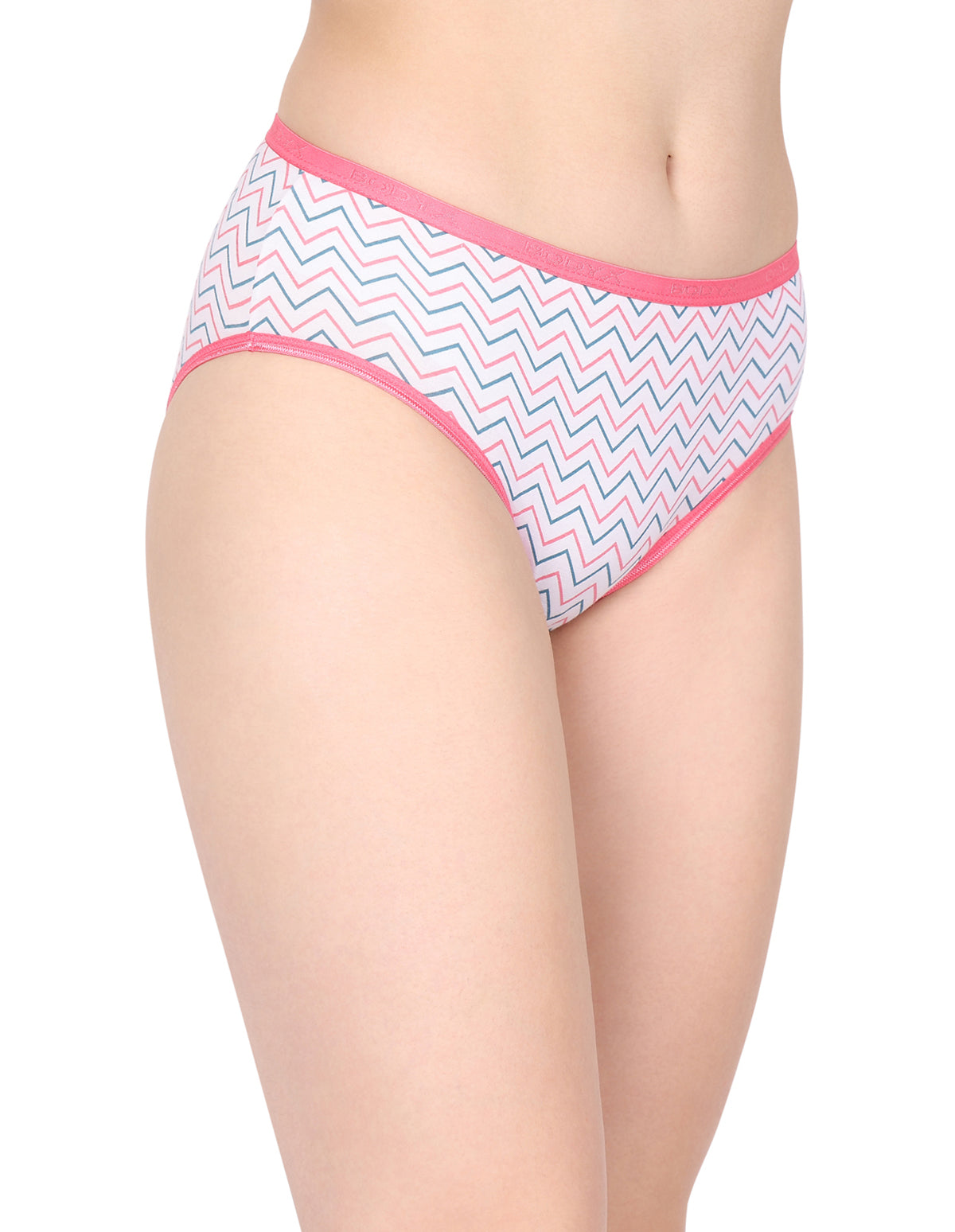 BodyX Womens Combed Cotton Spandex Assorted Premium Panty BX512-Pack Of 3