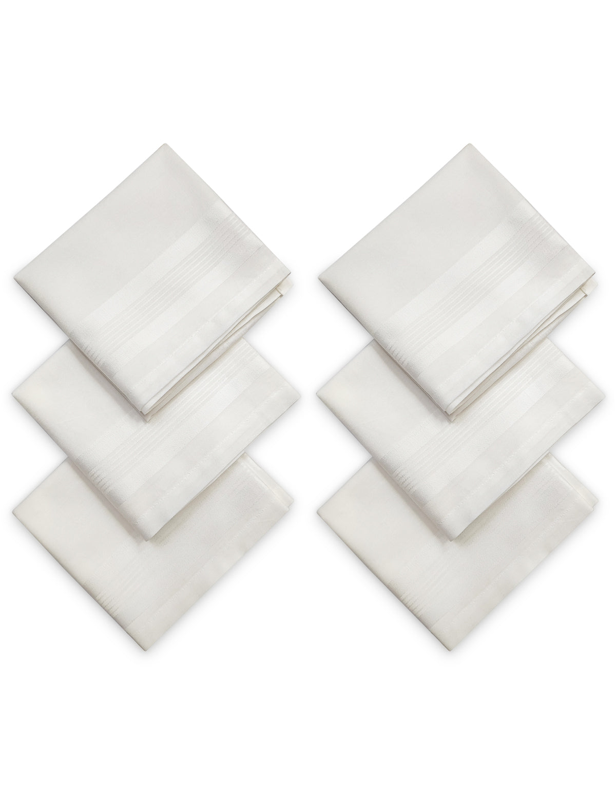 BodyX Cotton Handkerchief Collection: White Color Pack of 6 (BXH-02)