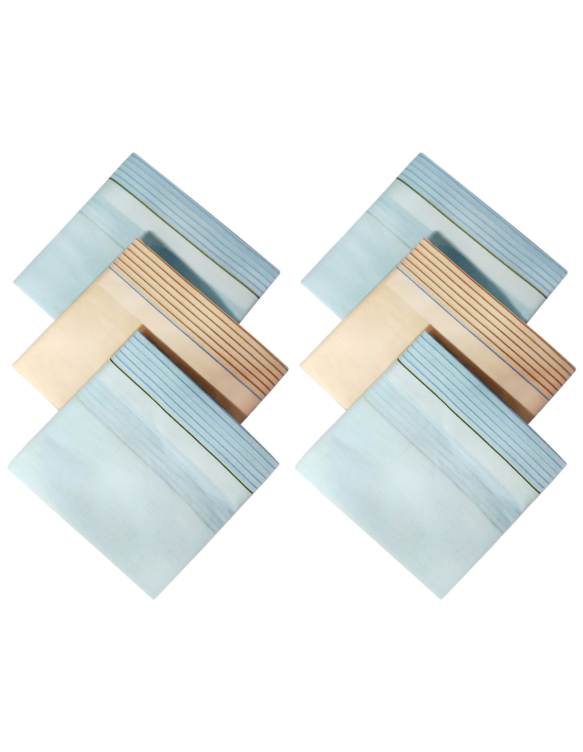 BodyX Cotton Handkerchief Collection: Assorted Color Pack of 6 (BXH-03)