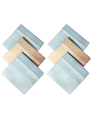 BodyX Cotton Handkerchief Collection: Assorted Color Pack of 6 (BXH-03)