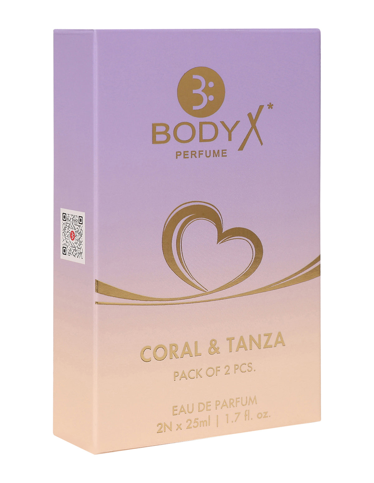 BodyX Unisex Perfume CORAL EDP 25ML + TANZA EDP 25 ML- SET OF 2