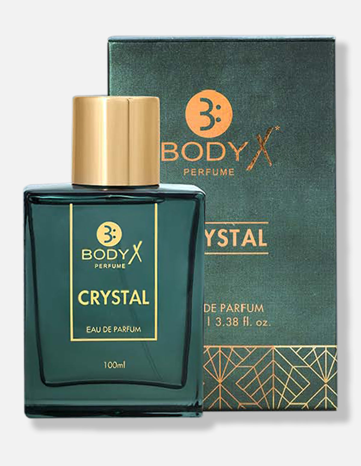 BodyX Crystal Eau De Parfum for Men (100ml) – Intense, Lasting Scent