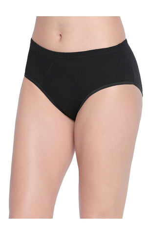 Bodycare Pack of 2 100% Cotton Sanitary Panties in Assorted Colors-11-A-Black
