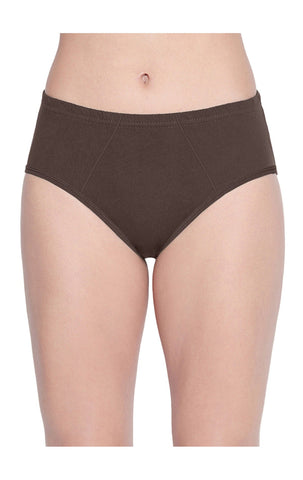 Bodycare Pack of 2 100% Cotton Sanitary Panties in Assorted Colors-11-B-Brown