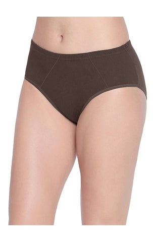 Bodycare Pack of 2 100% Cotton Sanitary Panties in Assorted Colors-11-B-Brown