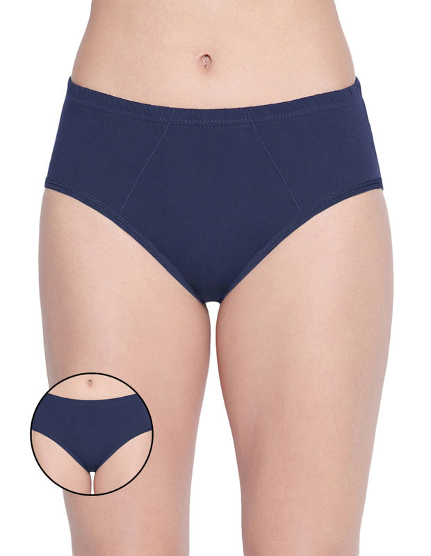 Bodycare Pack of 2 100% Cotton Sanitary Panties in Assorted Colors-11-C-Navy