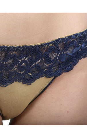 Bodycare Pack of 3 Bikini Style Cotton Briefs in Assorted Colors with broad Lace waist Band-E1460
